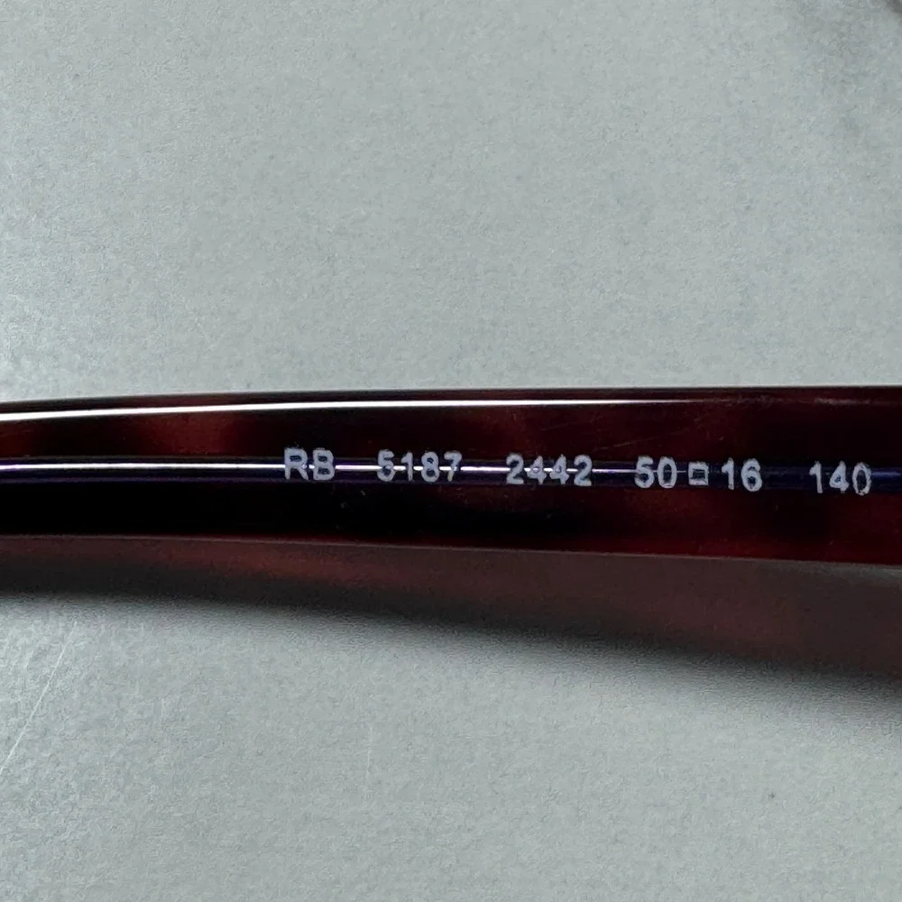 Ray-Ban RB 5187 2442 Tortoise Rectangular Eyeglasses Frames 50-16-140